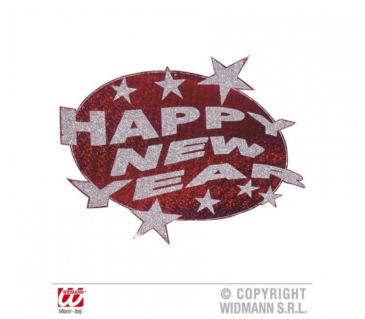 ПМ1118 Декорация Happy New Year! красная